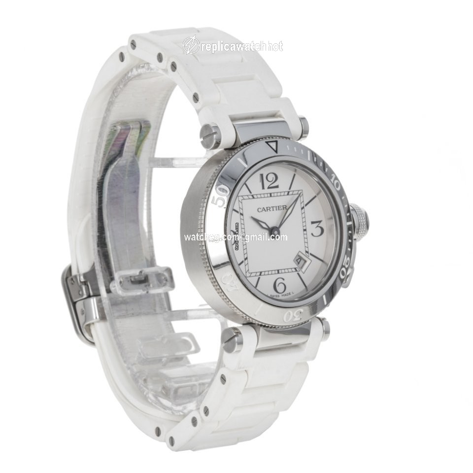 Cartier Pasha Seatimer Womens watch Quartz Steel W3140002  3025 2