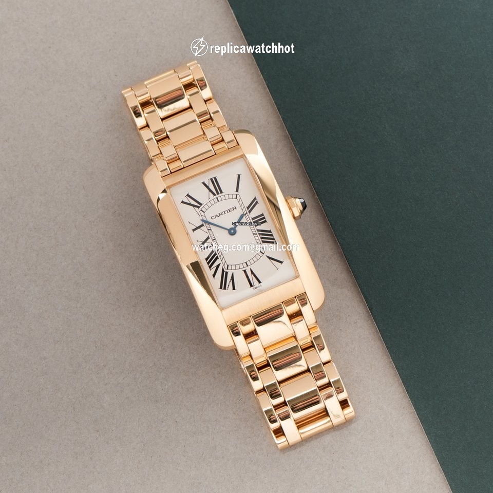 Cartier Tank Americaine Mens watch Unisex Manual winding Yellow gold 1735 2