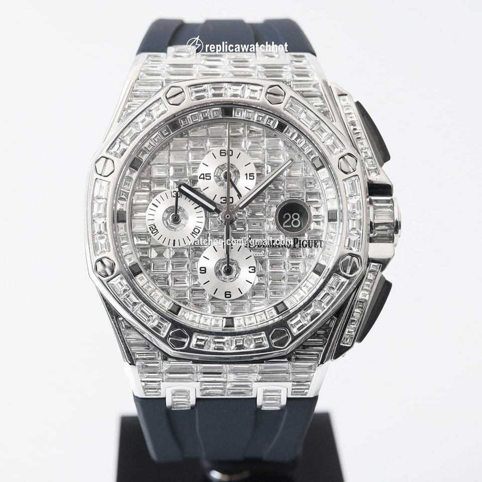 Audemars Piguet Royal Oak Offshore Chronograph Mens watch Unisex Automatic White gold 26400SO.OO.A002CA.01-CASE-PAVE 2