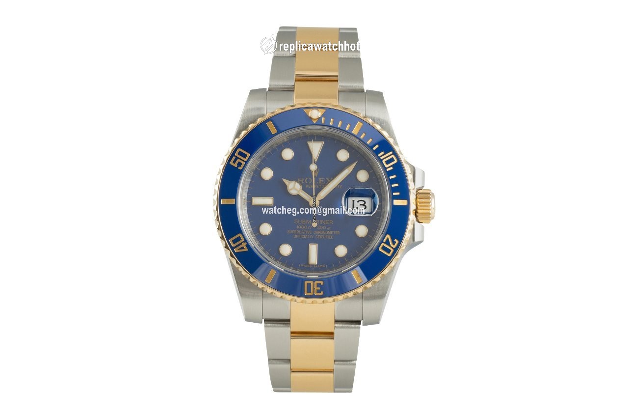 Rolex Submariner Date Mens watch Unisex Gold Steel Automatic 116613LB 2