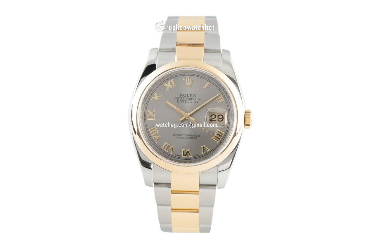 Rolex Datejust 36 Mens watch Unisex Gold Steel Automatic 116203 2