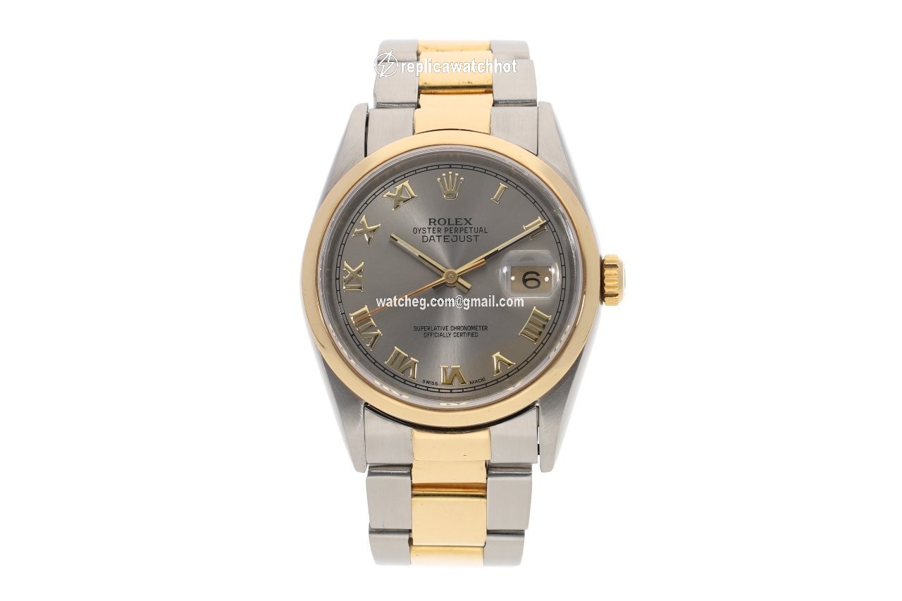 Rolex Datejust 36 Mens watch Unisex Gold Steel Automatic 16203 2
