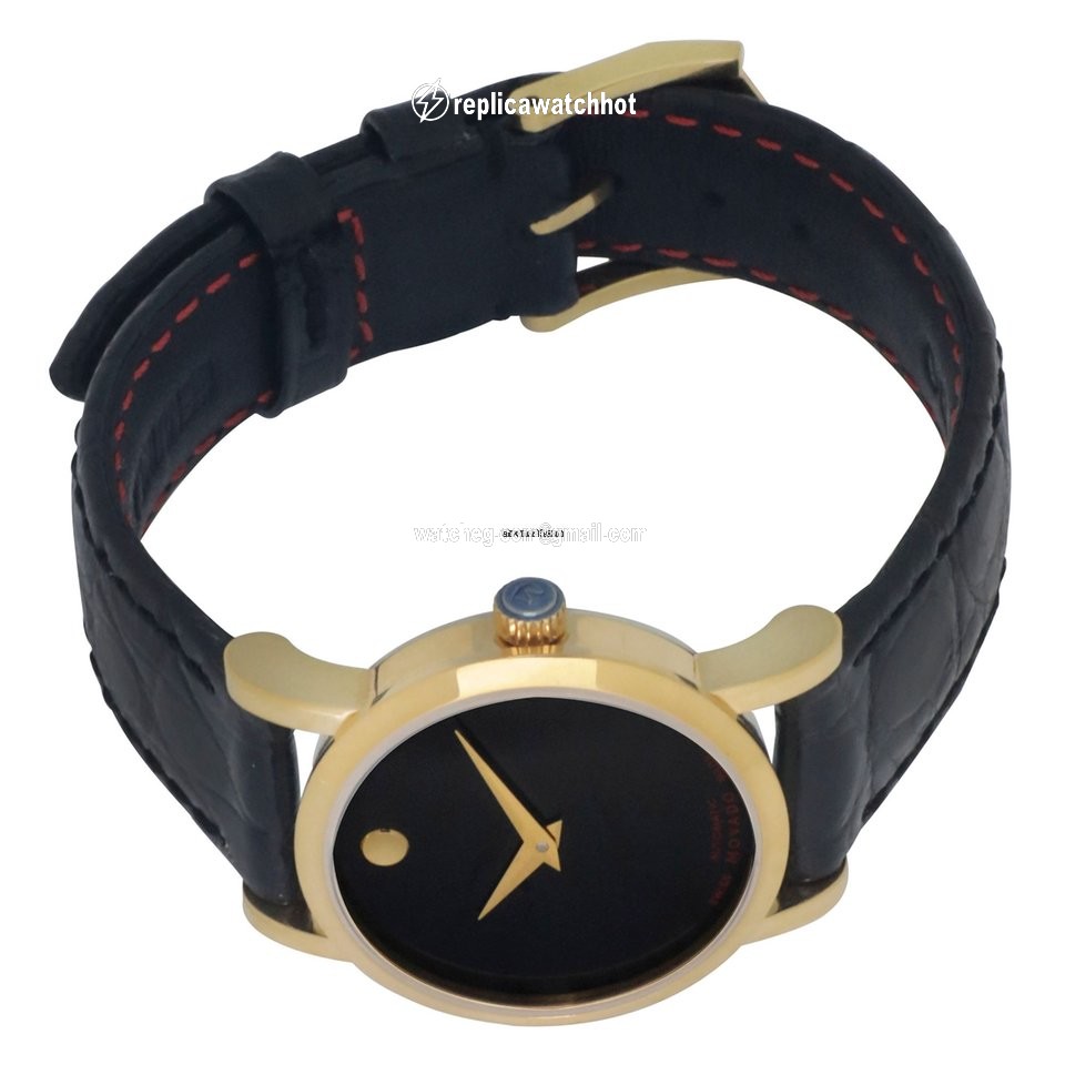 Movado Red Label Womens watch Automatic Gold Steel 607010 2