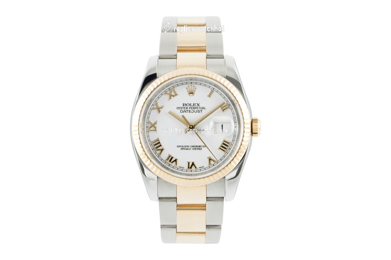 Rolex Datejust 36 Mens watch Unisex Gold Steel Automatic 116233 2