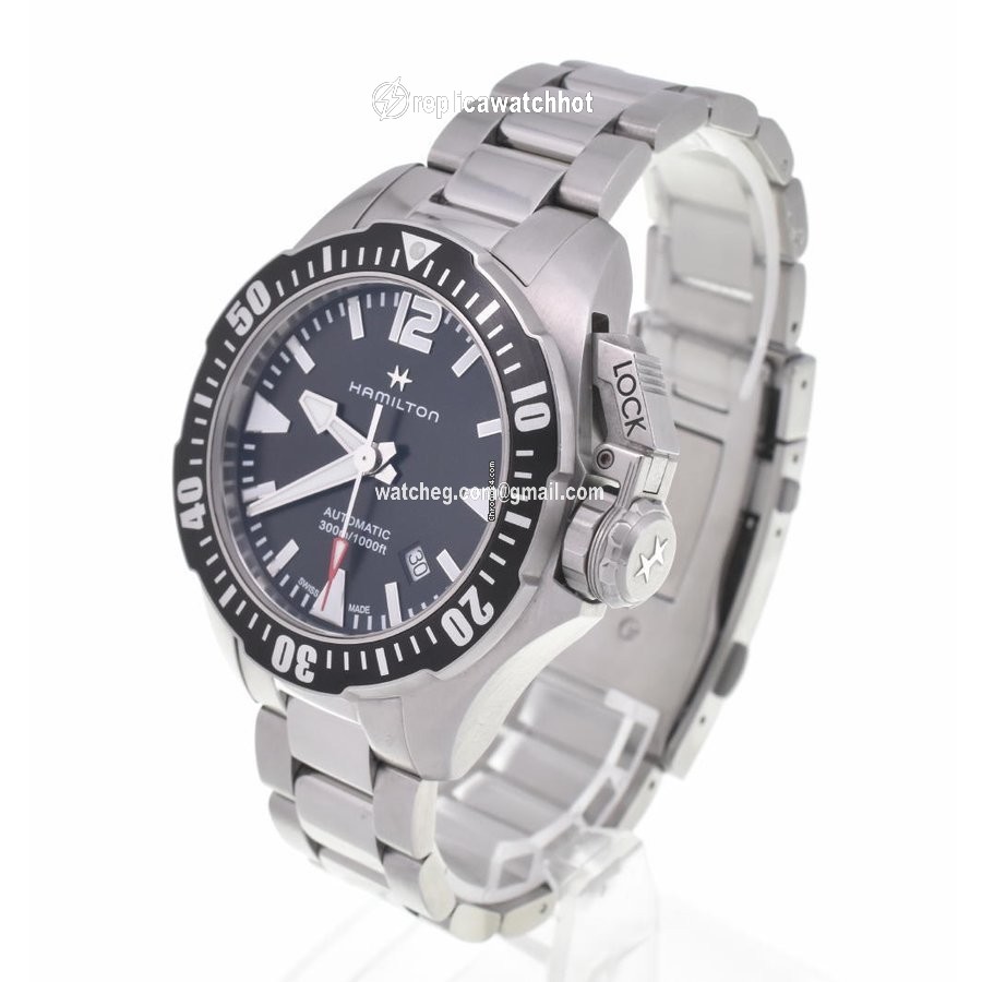 Hamilton Khaki Navy Frogman Mens watch Unisex Automatic Steel H77605135 2