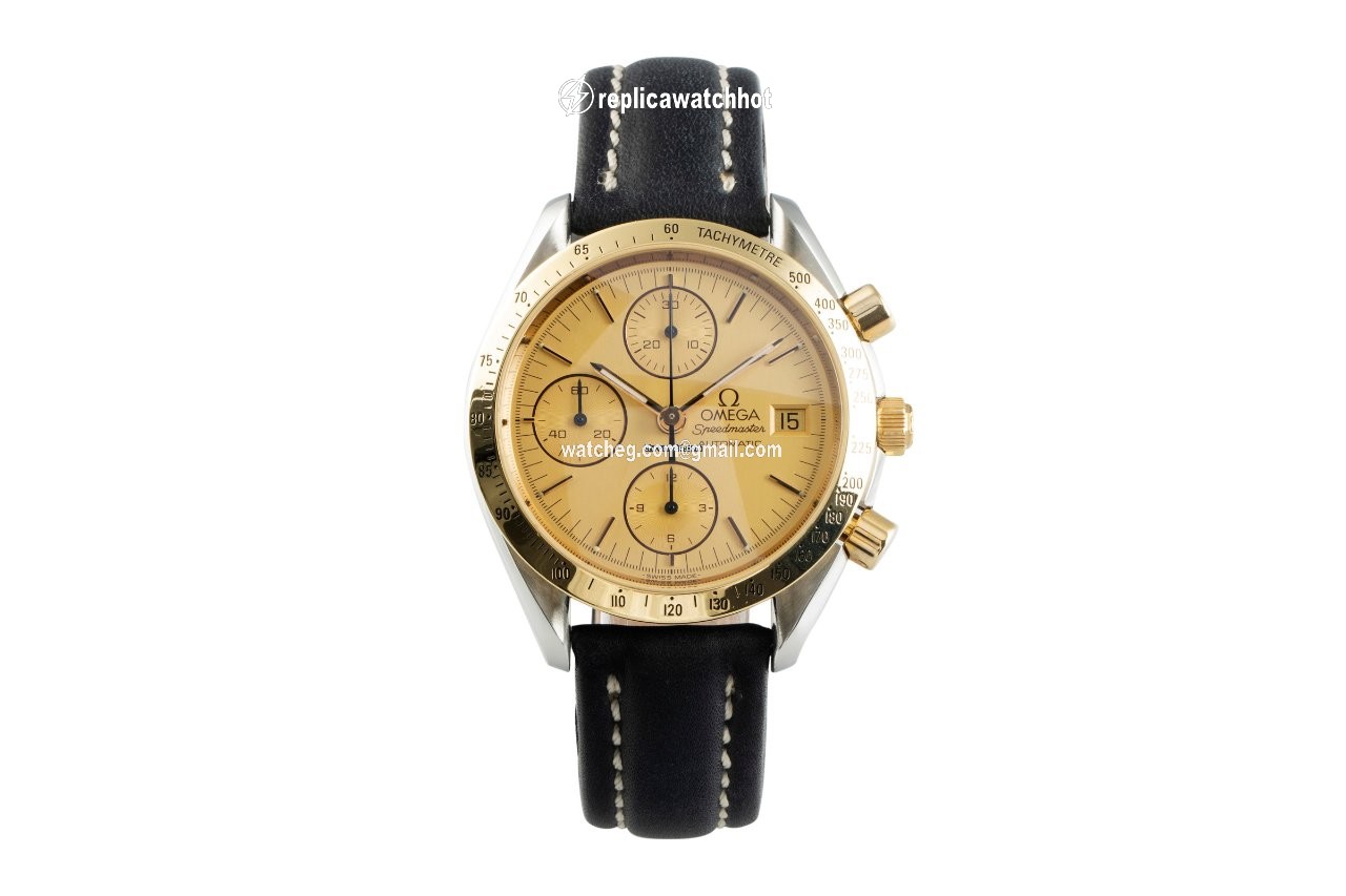 Omega Speedmaster Date Mens watch Unisex Automatic Gold Steel 3311.10.00 2