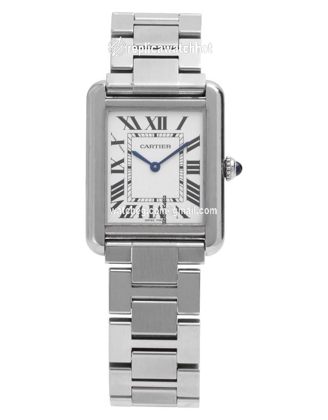 Cartier Tank Solo Mens watch Unisex Quartz Steel W5200013 3170 2