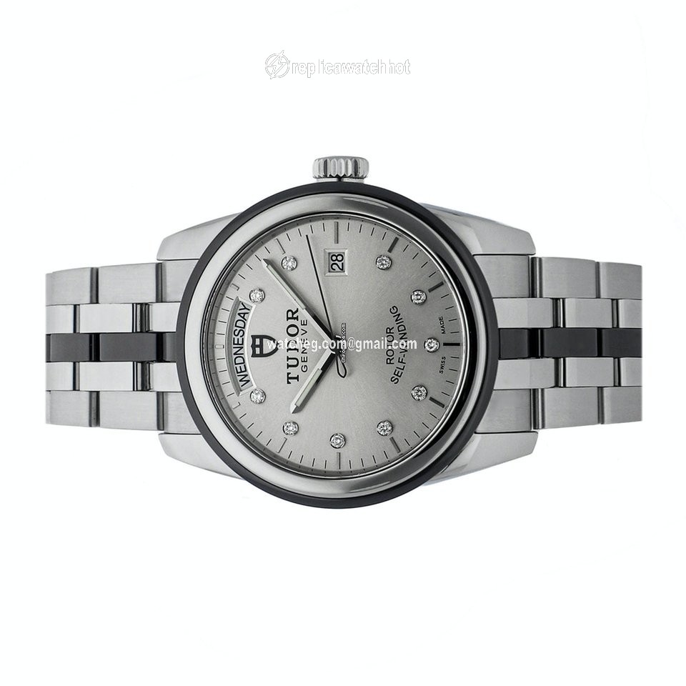 Tudor Glamour Date-Day Mens watch Unisex Automatic Steel 56010N SLV DI BRC 2