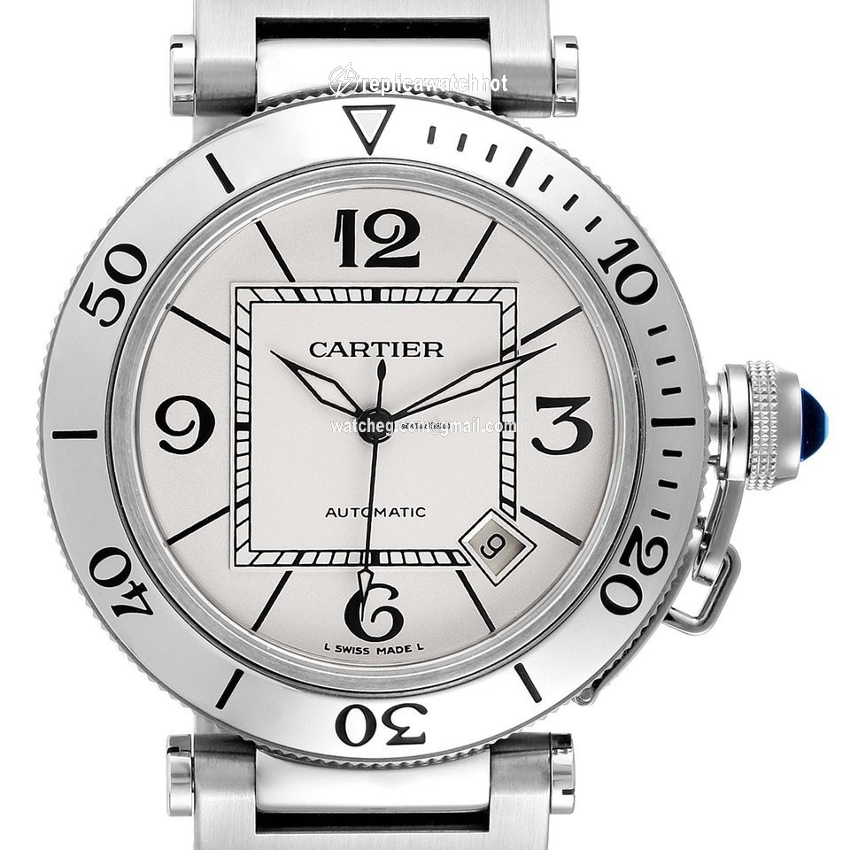 Cartier Pasha Seatimer Mens watch Unisex Automatic Steel W31080M7 2