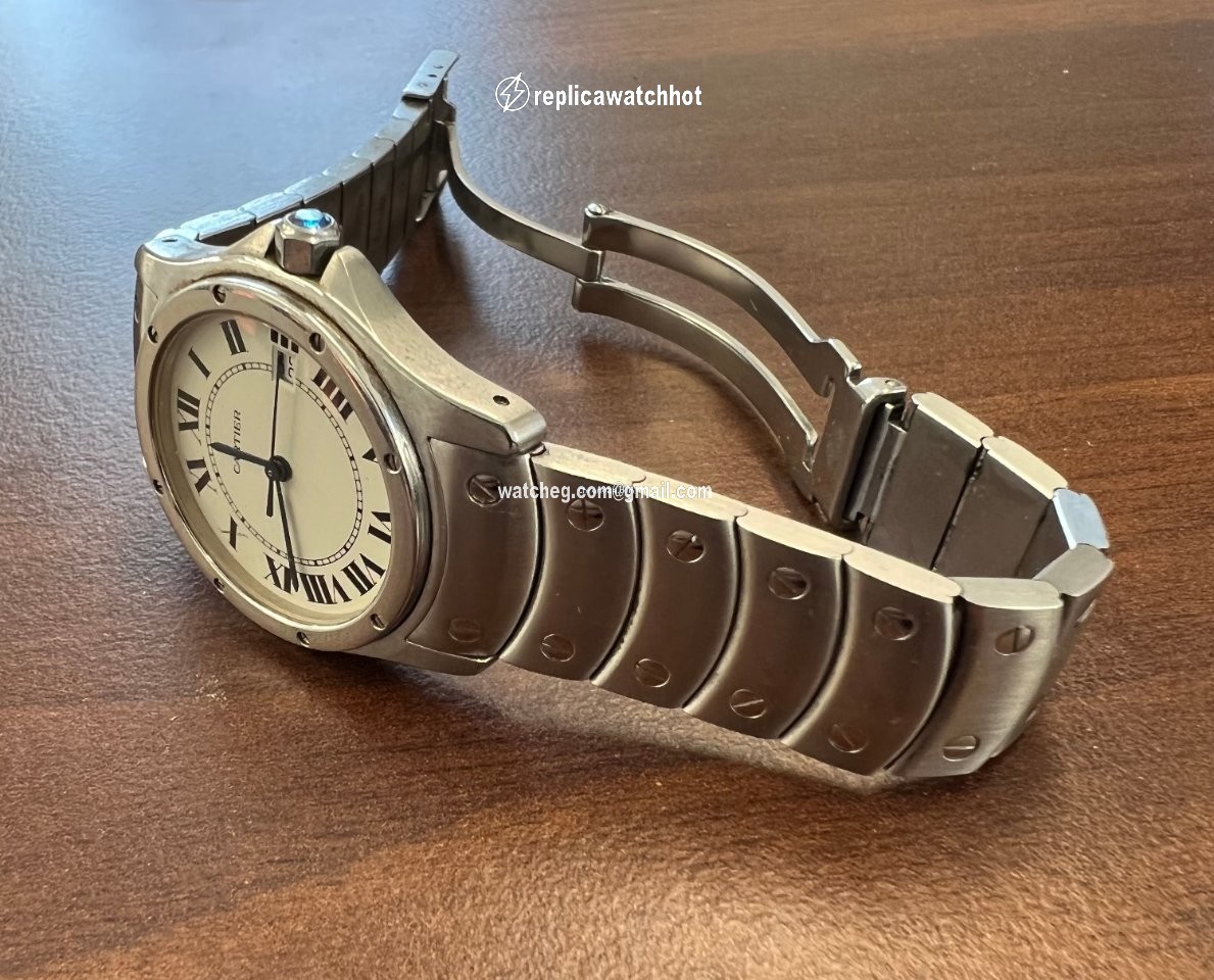 Cartier Santos Mens watch Unisex Quartz Steel 1561.1 2