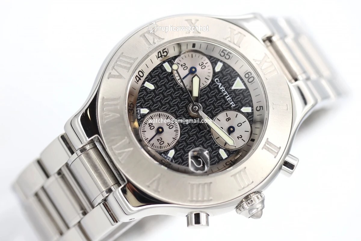 Cartier 21 Chronoscaph Mens watch Unisex Automatic Steel 2424 2