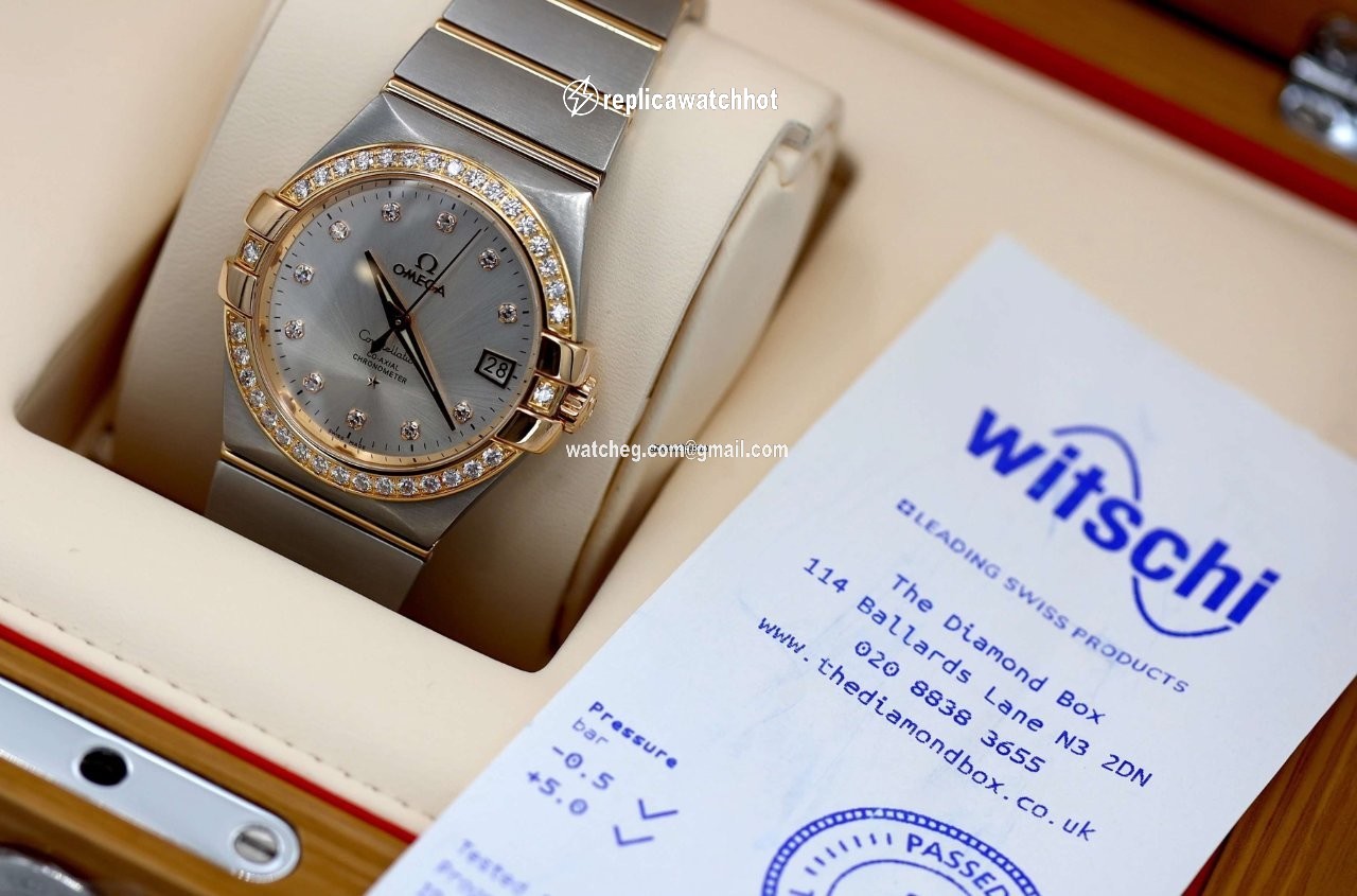 Omega Constellation Ladies Mens watch Unisex Automatic Gold Steel 123.25.35.20.52.001 2