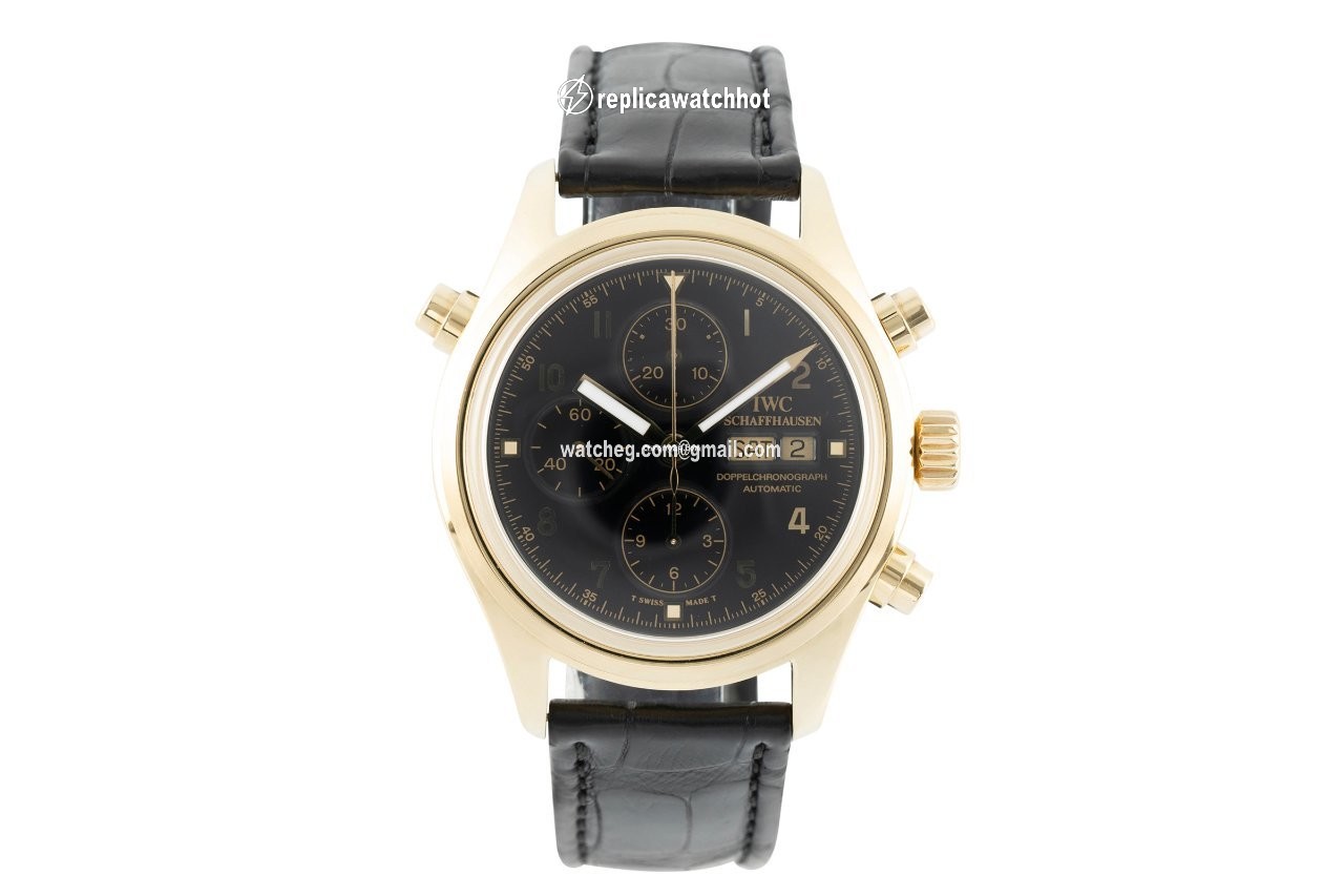 IWC Pilot Double Chronograph Mens watch Unisex Automatic Yellow gold 3711 2