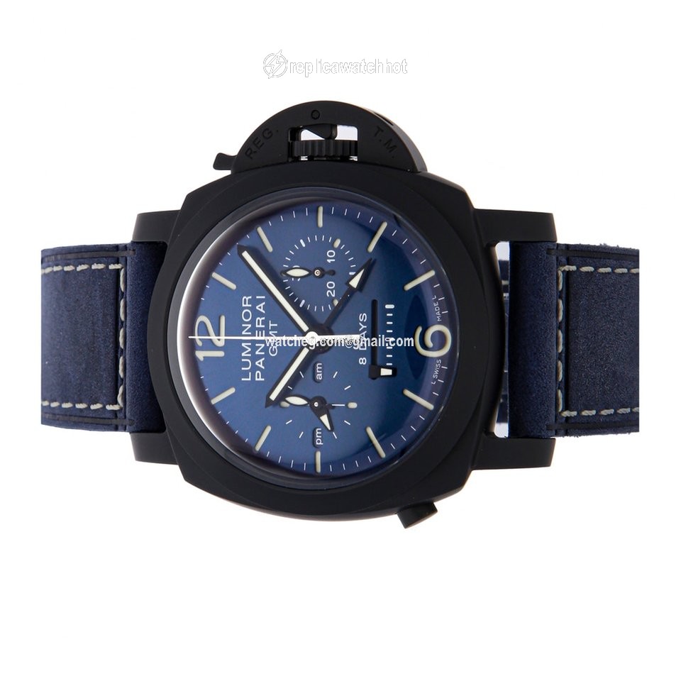 Panerai Luminor 1950 8 Days Chrono Monopulsante GMT Mens watch Unisex Automatic Ceramic PAM01135 2