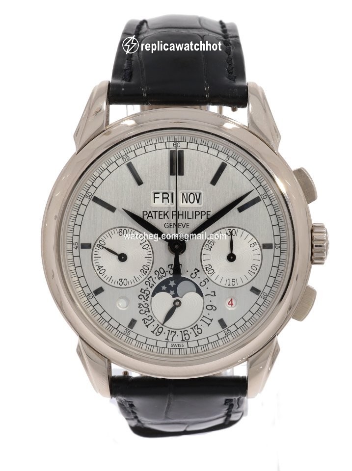 Patek Philippe Perpetual Calendar Chronograph Mens watch Unisex Manual winding White gold 5270G-001 2