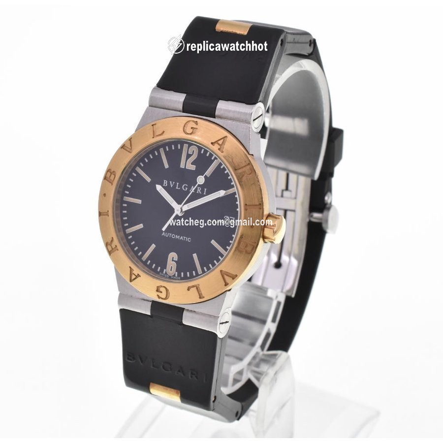 Bulgari Diagono Mens watch Unisex Automatic Gold Steel LC35SG 2