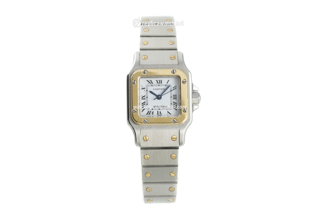 Cartier Santos Womens watch Automatic Gold Steel 0902 2