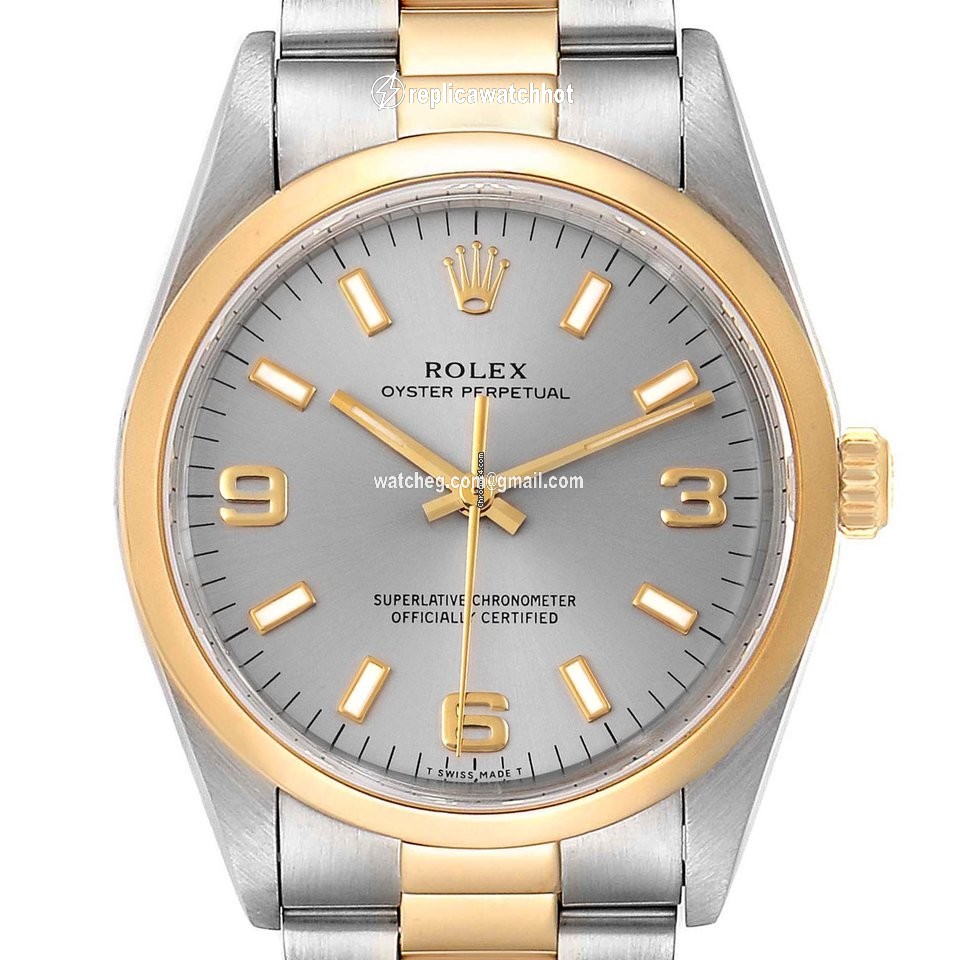 Rolex Oyster Perpetual 34 Mens watch Unisex Gold Steel Automatic 14203 2