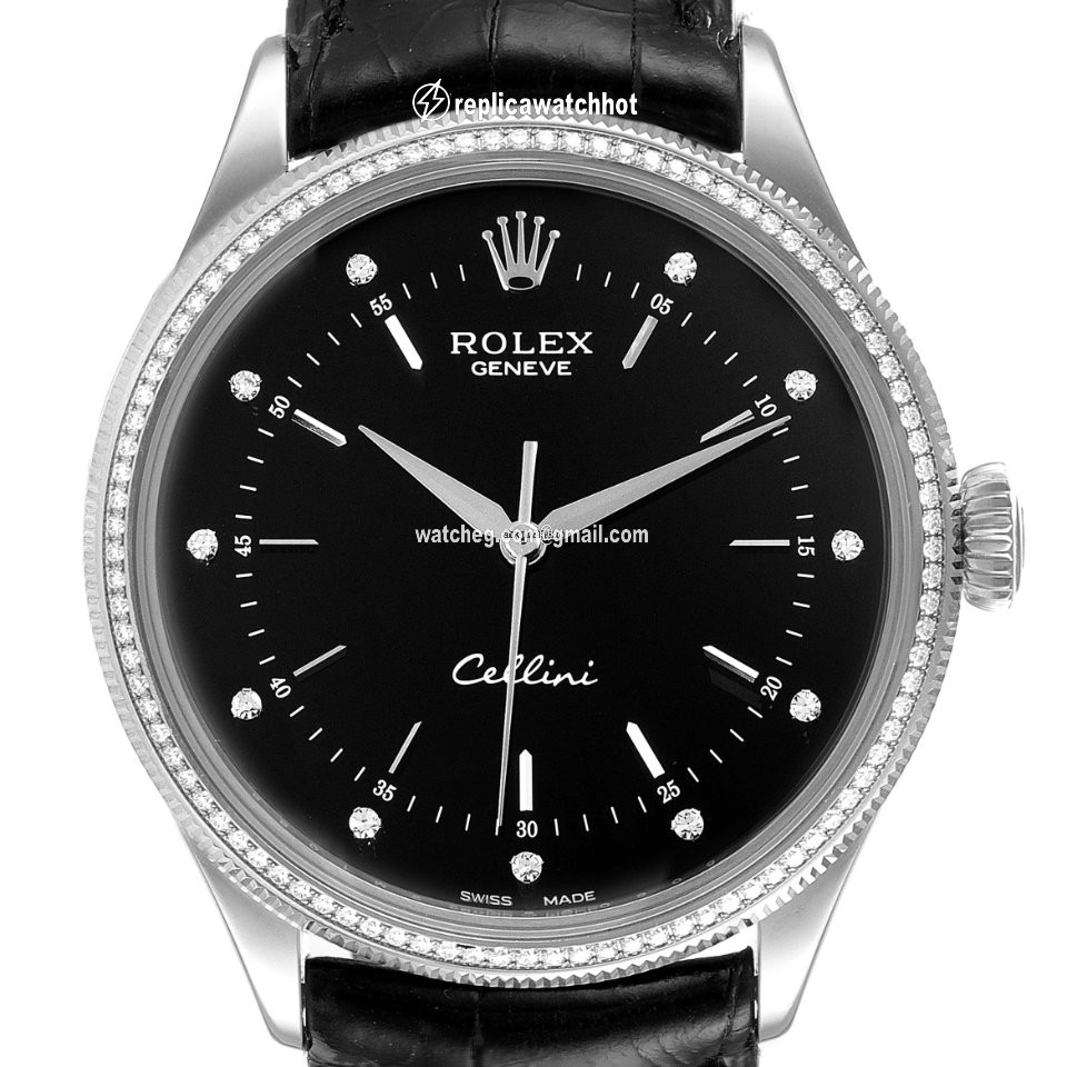 Rolex Cellini Time Mens watch Unisex White gold Automatic 50609RBR 2