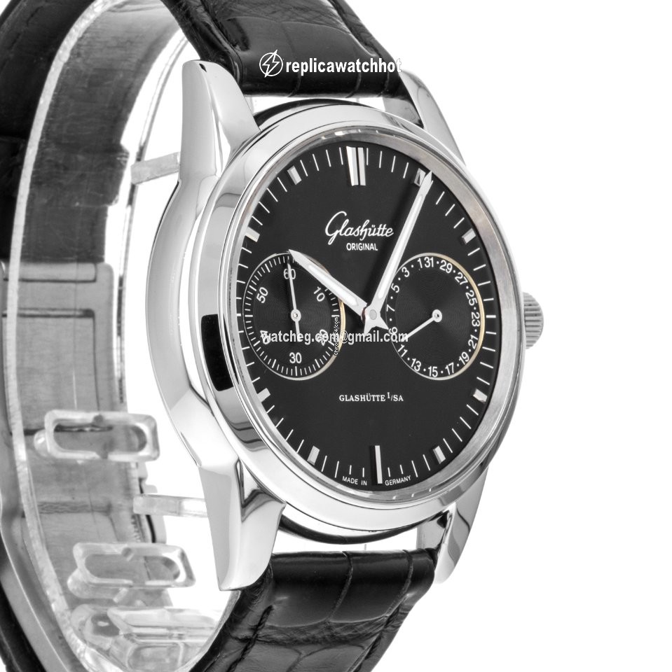 Glashtte Original Senator Hand Date Mens watch Unisex Automatic Steel 39-58-01-02-04 2