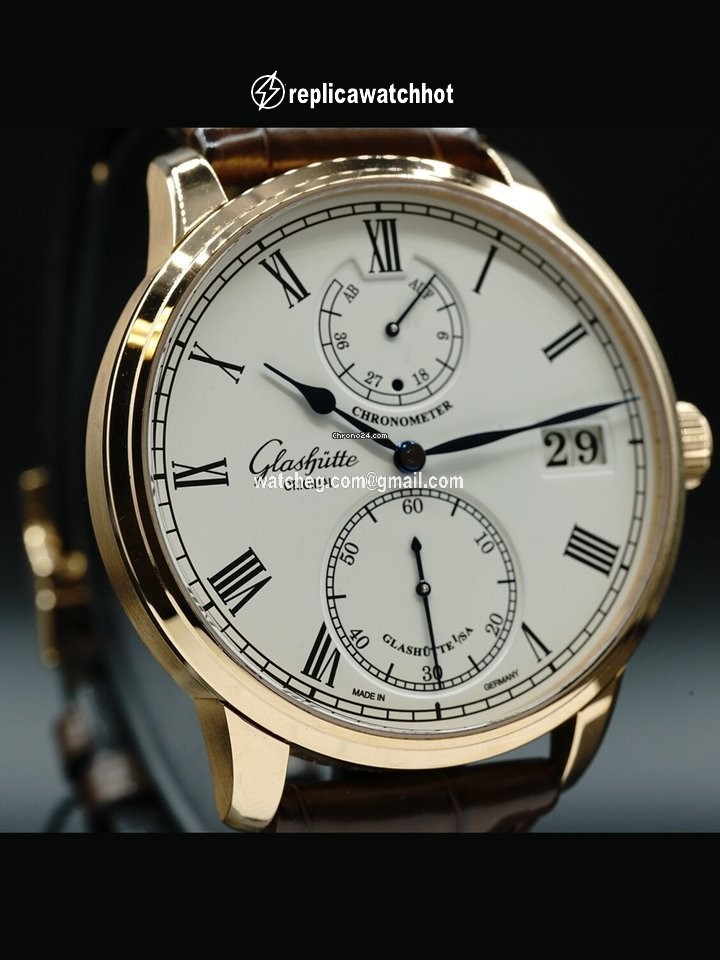 Glashtte Original Senator Chronometer Mens watch Unisex Manual winding Rose gold 1-58-01-02-05-30 2