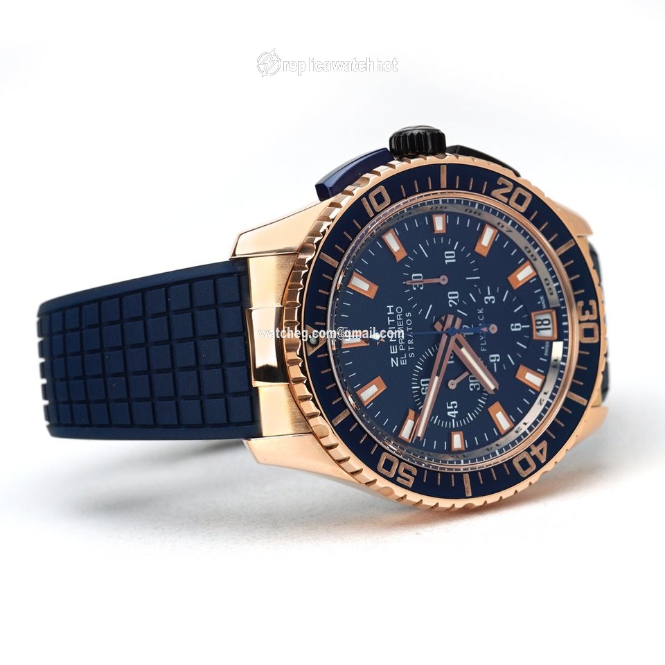 Zenith El Primero Stratos Flyback Mens watch Unisex Automatic Rose gold 86.2061.405 57.R514 2