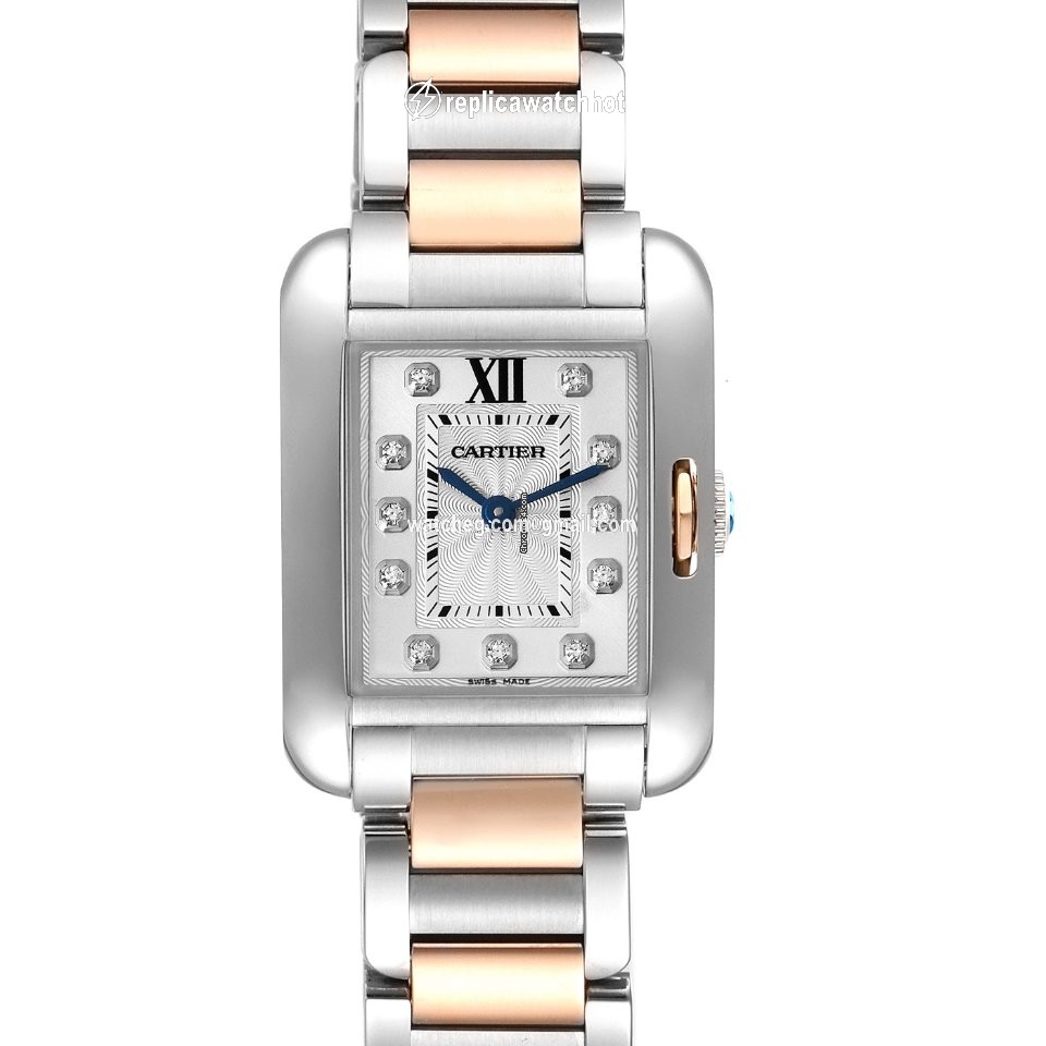 Cartier Tank Anglaise Womens watch Quartz Gold Steel WT100024 2
