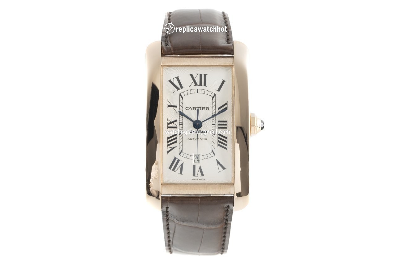 Cartier Tank Americaine Mens watch Unisex Automatic Red gold W2609856 2