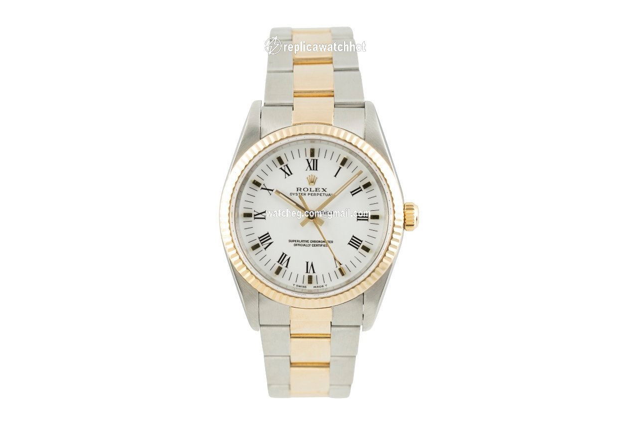Rolex Oyster Perpetual 34 Mens watch Unisex Gold Steel Automatic 14233 2