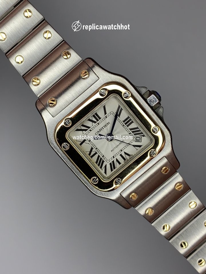 Cartier Santos Galbee Womens watch Automatic Gold Steel 2423 2