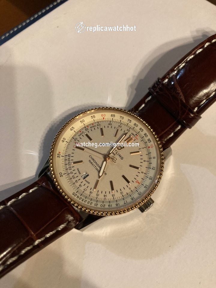 Breitling Navitimer Mens watch Unisex Automatic Gold Steel U17326211G1P1 2