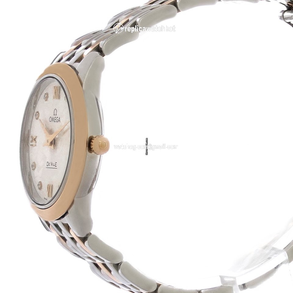 Omega De Ville Prestige Womens watch Quartz Gold Steel 424.20.27.60.52.002 2