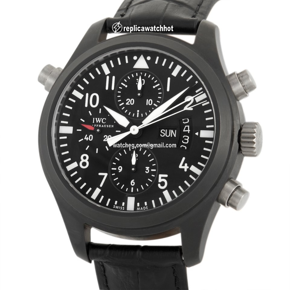 IWC Pilot Double Chronograph Mens watch Unisex Automatic Ceramic IW378601 2