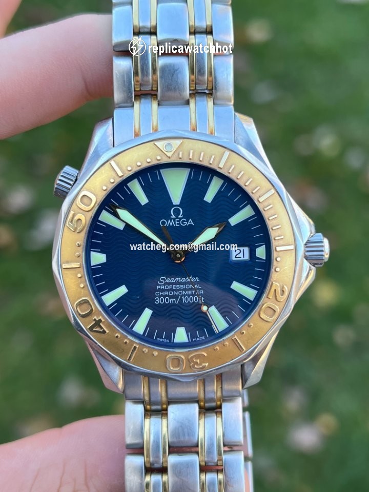 Omega Seamaster Mens watch Unisex Automatic Gold Steel 2455.80 2