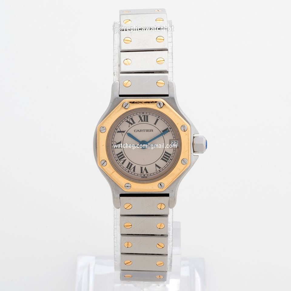 Cartier Santos Womens watch Quartz Gold Steel 187903 2