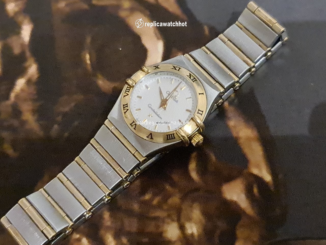 Omega Constellation Ladies Womens watch Quartz Gold Steel 1202.30.00 2
