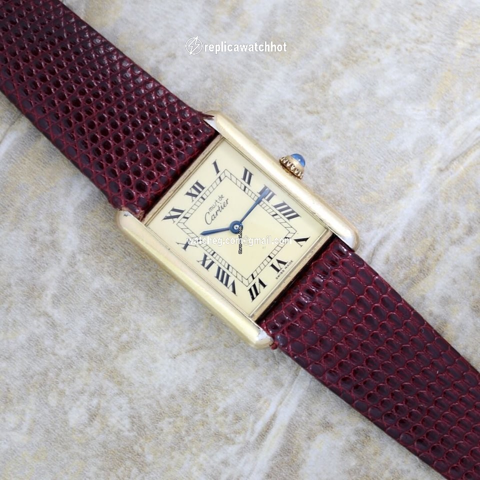 Cartier Tank Vermeil Womens watch Quartz Gold Steel 590005 2