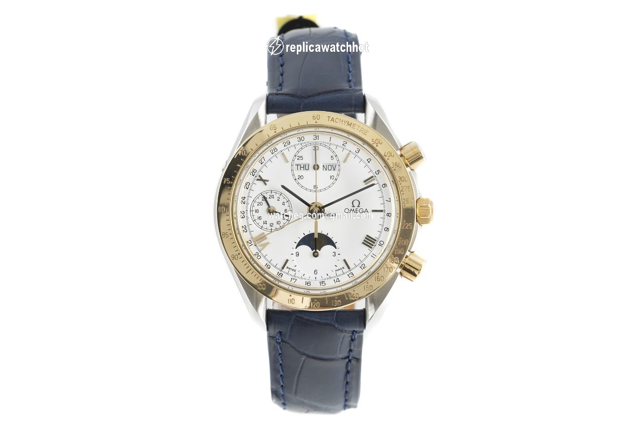 Omega Speedmaster Date Mens watch Unisex Automatic Gold Steel 175.0034 2
