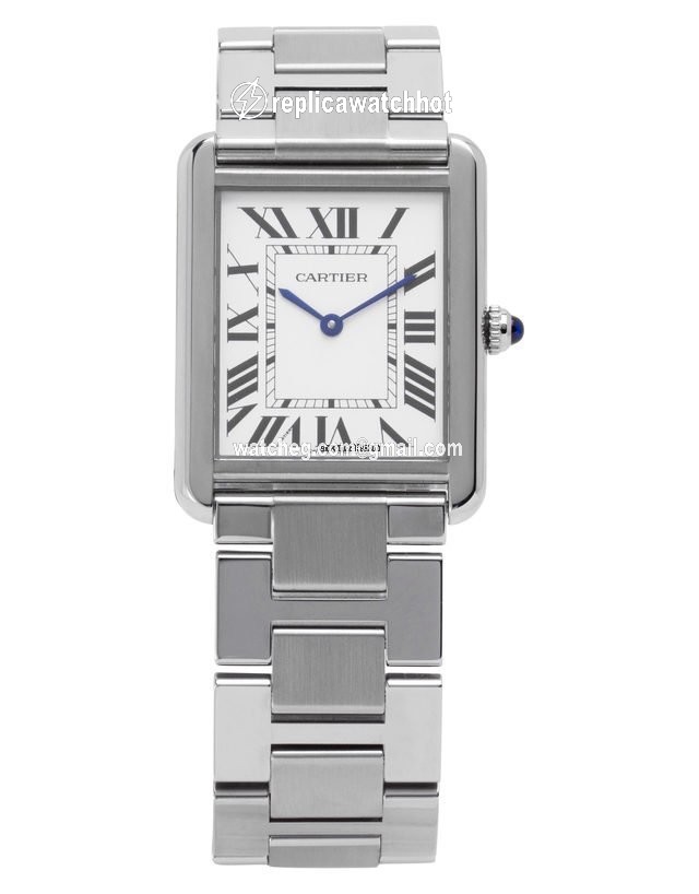 Cartier Tank Solo Mens watch Unisex Quartz Steel W5200014 3169 2