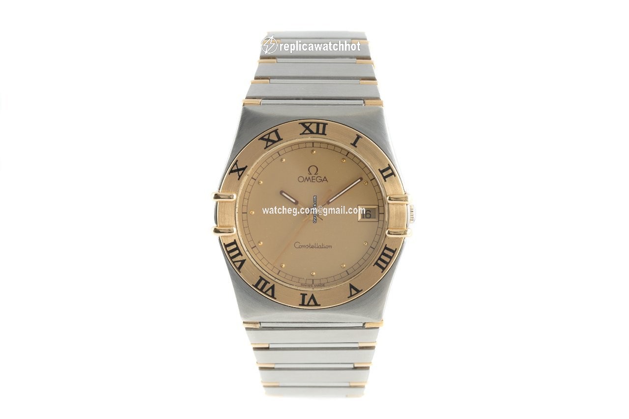 Omega Constellation Day-Date Mens watch Unisex Quartz Gold Steel 396.1070.1 2