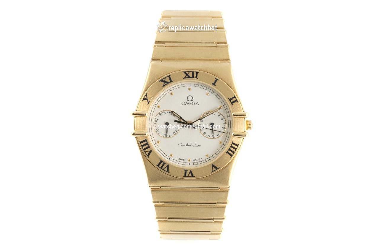 Omega Constellation Day-Date Mens watch Unisex Quartz Yellow gold 1102.30.00 2