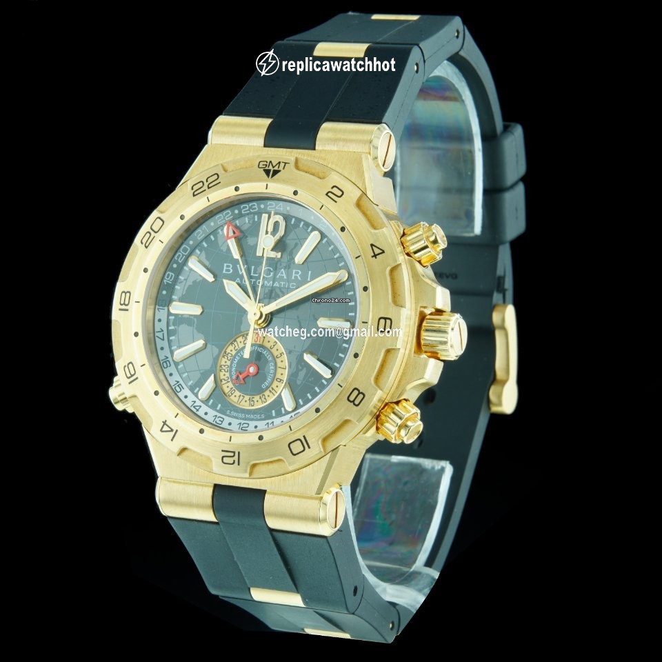 Bulgari Diagono Mens watch Unisex Automatic Yellow gold DP 42 G GMT 2