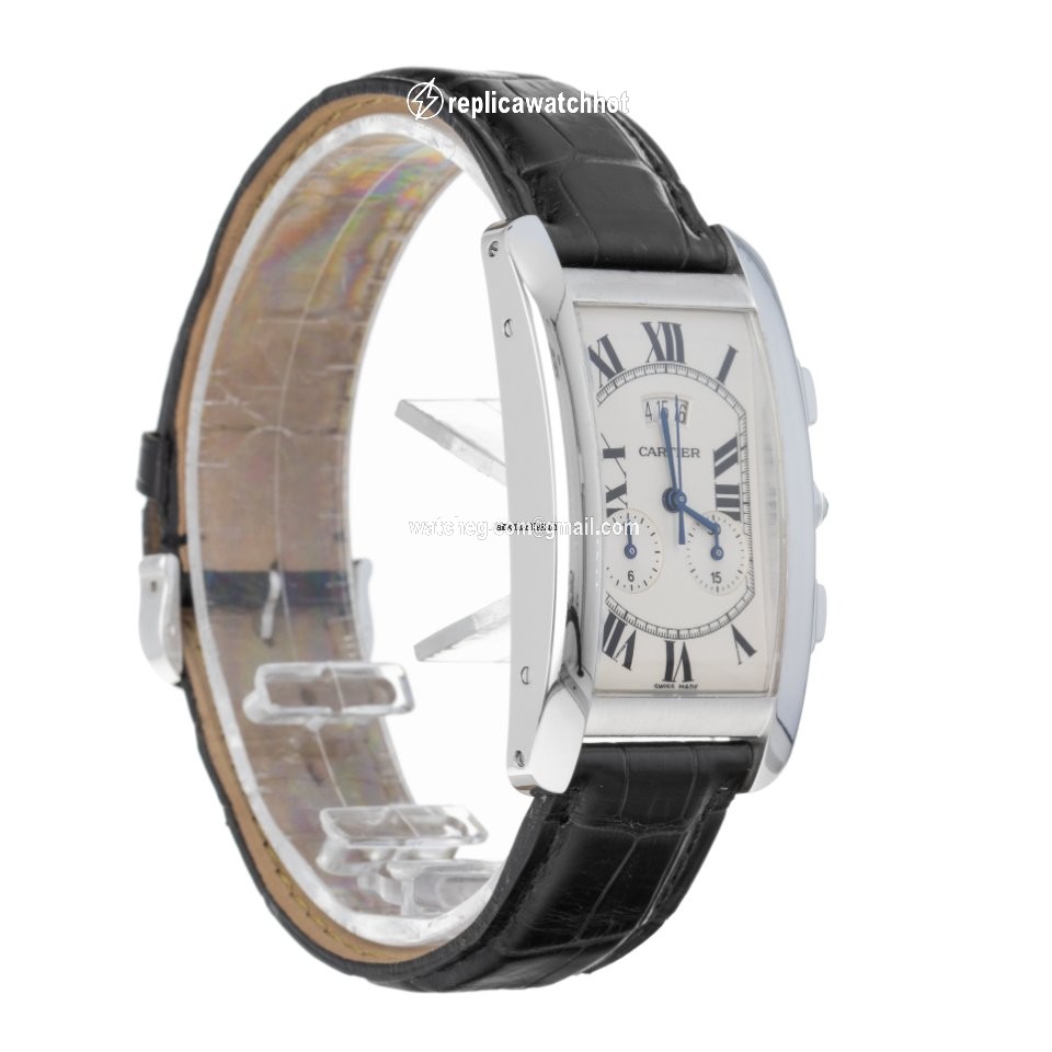 Cartier Tank Americaine Mens watch Unisex Quartz White gold 2569  W007976 2