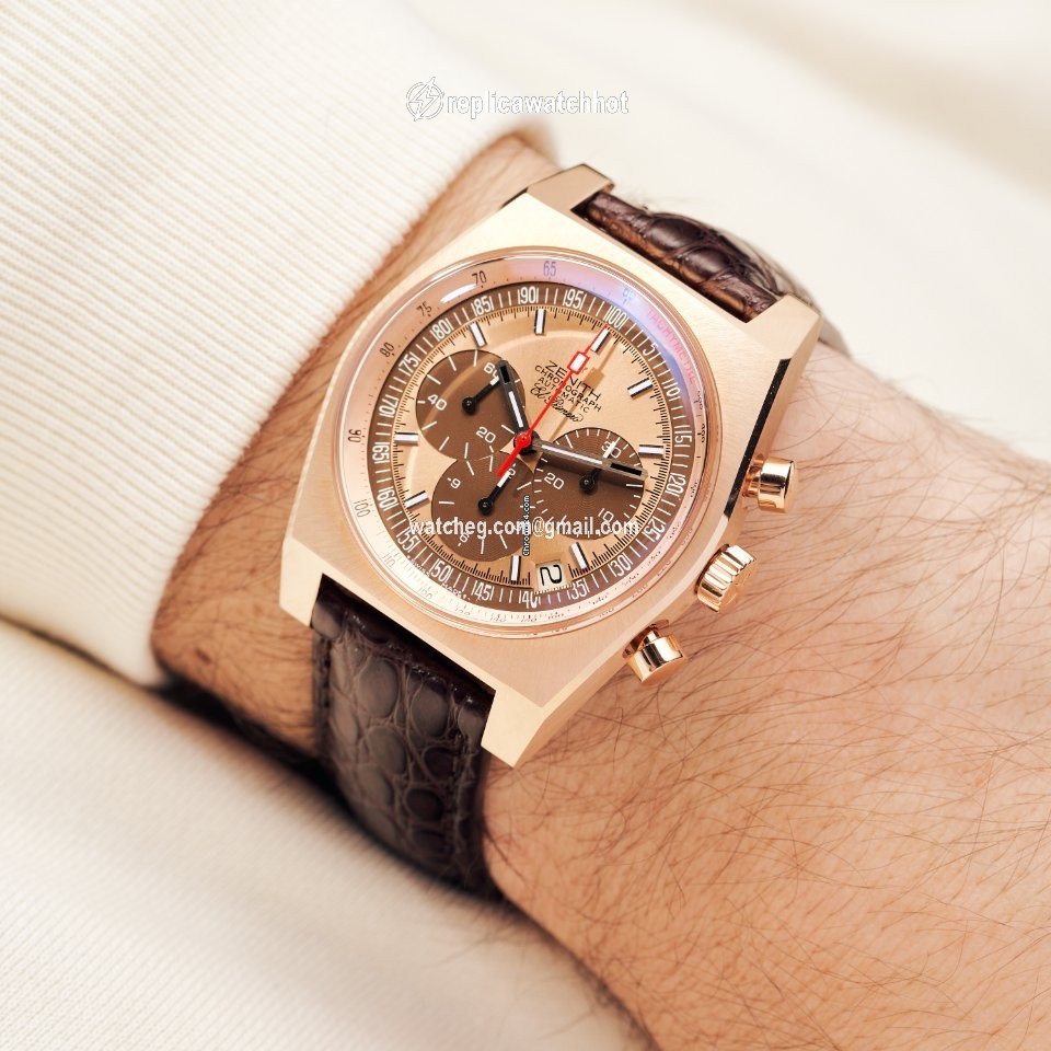 Zenith El Primero New Vintage 1969 Mens watch Unisex Automatic Rose gold 18.1969.469 2