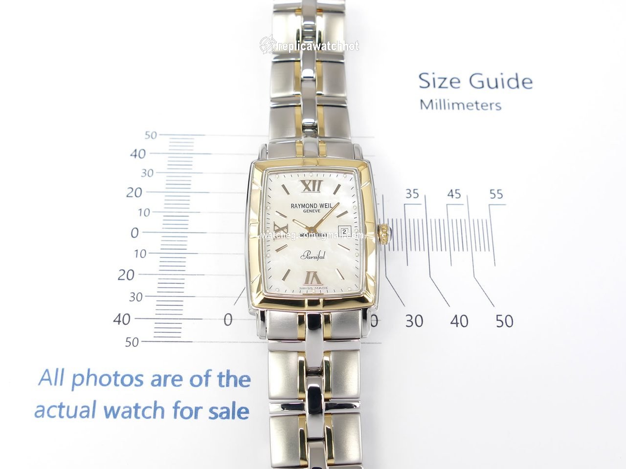 Raymond Weil Parsifal Mens watch Unisex Quartz Gold Steel 9340-STG-00907 2