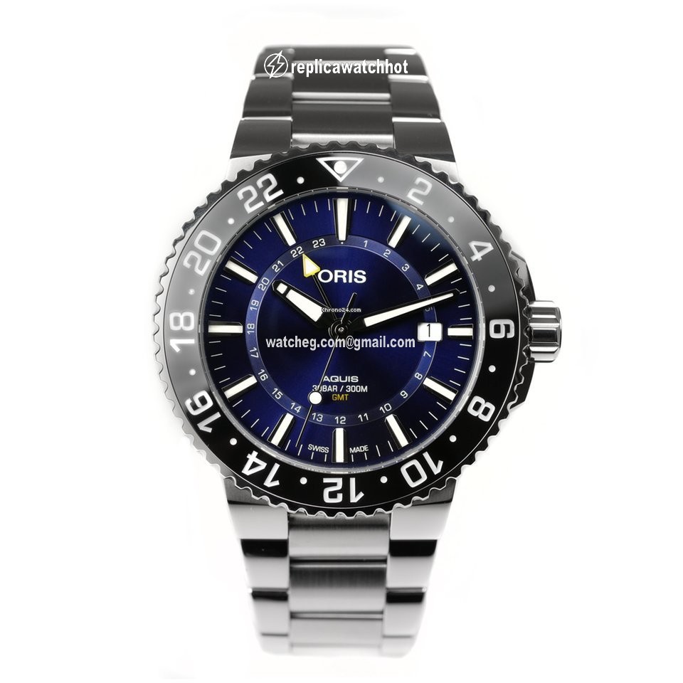Oris Aquis GMT Date Mens watch Unisex Automatic Steel 01 798 7754 4135-07 8 24 05PEB 2