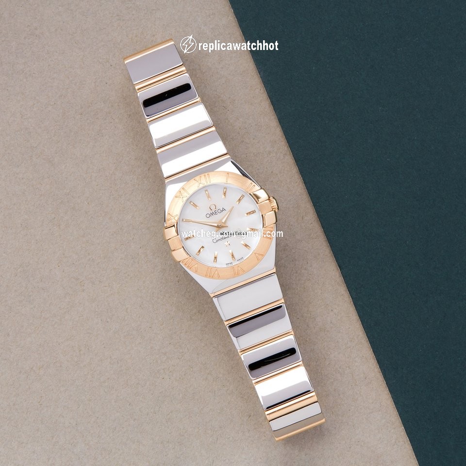 Omega Constellation Quartz Womens watch Quartz Gold Steel 123.20.24.60.05.002 2