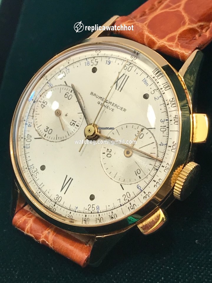 Baume & Mercier Mens watch Unisex Manual winding Yellow gold Baume & mercier chrono 2