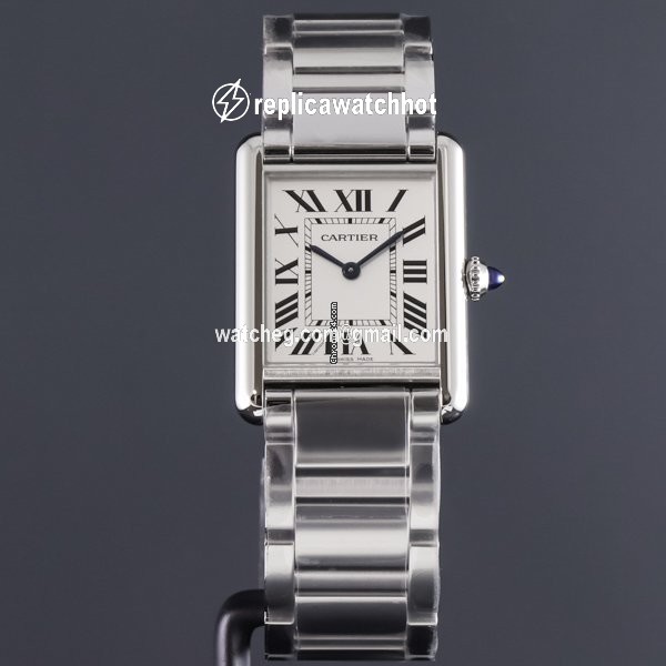 Cartier Tank Mens watch Unisex Quartz Steel WSTA0052 2