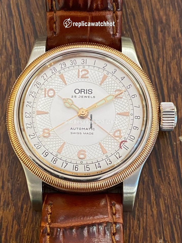 Oris Big Crown Pointer Date Mens watch Unisex Automatic Gold Steel 7543 2